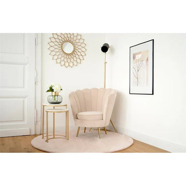 Sessel mit Samt - Velvet - Bezug, Steppnähten und höhenverstellbaren Metallbeinen – Barbara 125 | Kayoom - Esszett Luxury | Stilvolles Wohnen mit Charakter