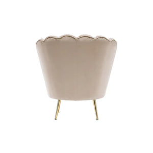Sessel mit Samt - Velvet - Bezug, Steppnähten und höhenverstellbaren Metallbeinen – Barbara 125 | Kayoom - Esszett Luxury | Stilvolles Wohnen mit Charakter