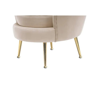 Sessel mit Samt - Velvet - Bezug, Steppnähten und höhenverstellbaren Metallbeinen – Barbara 125 | Kayoom - Esszett Luxury | Stilvolles Wohnen mit Charakter