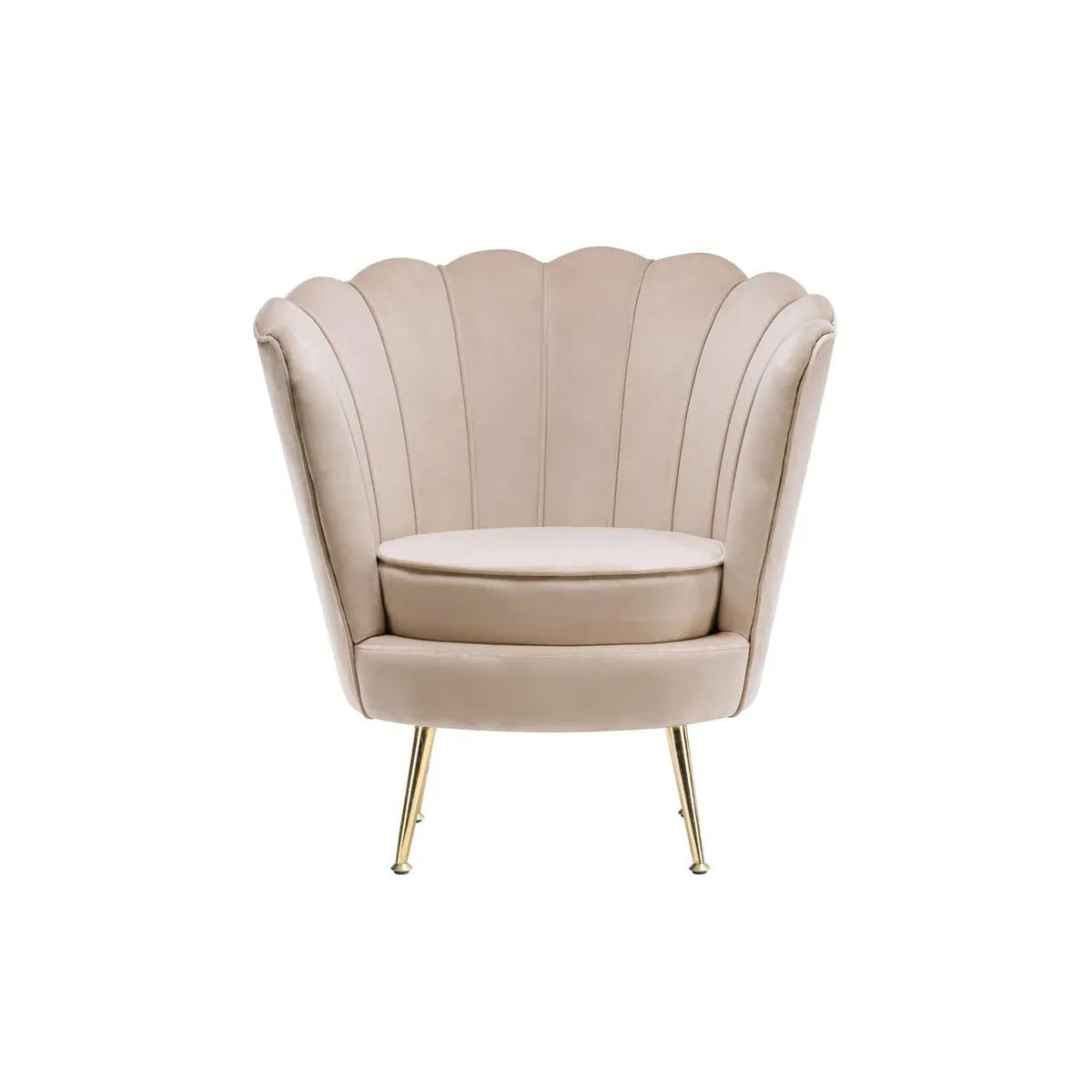 Sessel mit Samt - Velvet - Bezug, Steppnähten und höhenverstellbaren Metallbeinen – Barbara 125 | Kayoom - Esszett Luxury | Stilvolles Wohnen mit Charakter