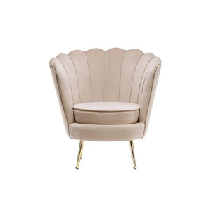 Sessel mit Samt - Velvet - Bezug, Steppnähten und höhenverstellbaren Metallbeinen – Barbara 125 | Kayoom - Esszett Luxury | Stilvolles Wohnen mit Charakter