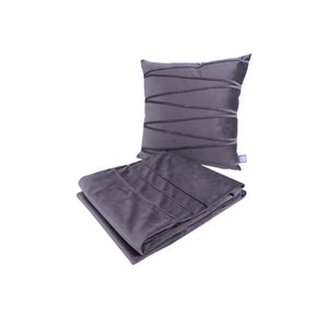 Decken & Kissen - Set – Samtoptik Abnehmbare Bezüge Unifarben – Paulina 125 | Kayoom - Esszett Luxury | Stilvolles Wohnen mit Charakter