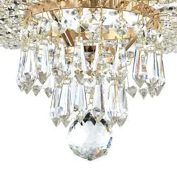 Chandelier with antique gold metal frame Crystal Accents 5-light – Palace | Maytoni