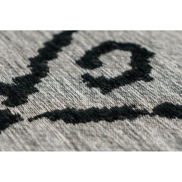 Teppich – Grau Schwarz, Jacquardgewebe, Baumwollmix 150 cm - River 110 | Kayoom