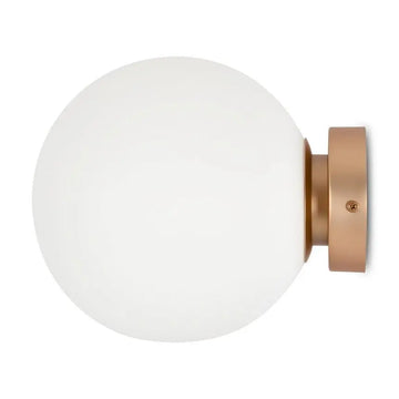 Wall lamp Gold, metal frame, matt white glass shade – Basic form | Maytoni