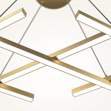 Pendelleuchte – Messingfarbenes Aluminium, 40 W Leistung, 307,0 cm Höhe - Halo | Maytoni