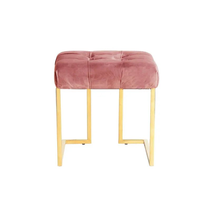 Hocker Samtbezug Zierknopf - Steppung Edelstahlgestell – Rarity 125 | Kayoom - Esszett Luxury | Stilvolles Wohnen mit Charakter