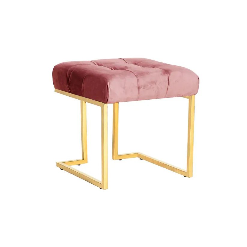 Hocker Samtbezug Zierknopf - Steppung Edelstahlgestell – Rarity 125 | Kayoom - Esszett Luxury | Stilvolles Wohnen mit Charakter