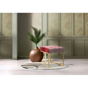 Hocker Samtbezug Zierknopf - Steppung Edelstahlgestell – Rarity 125 | Kayoom - Esszett Luxury | Stilvolles Wohnen mit Charakter