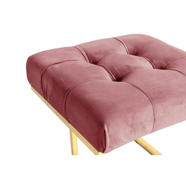 Hocker Samtbezug Zierknopf - Steppung Edelstahlgestell – Rarity 125 | Kayoom - Esszett Luxury | Stilvolles Wohnen mit Charakter