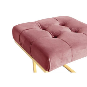 Hocker Samtbezug Zierknopf - Steppung Edelstahlgestell – Rarity 125 | Kayoom - Esszett Luxury | Stilvolles Wohnen mit Charakter