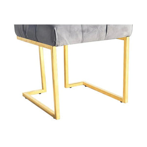 Hocker Samtbezug Zierknopf - Steppung Edelstahlgestell – Rarity 125 | Kayoom - Esszett Luxury | Stilvolles Wohnen mit Charakter