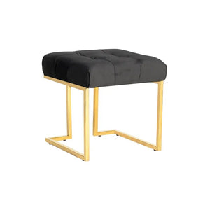Hocker Samtbezug Zierknopf - Steppung Edelstahlgestell – Rarity 125 | Kayoom - Esszett Luxury | Stilvolles Wohnen mit Charakter