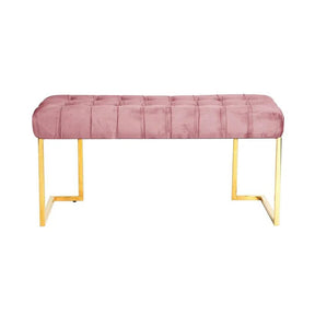 Hocker samtiger Stoffbezug Zierknopf - Steppung & Edelstahlgestell – Rarity 225 | Kayoom - Esszett Luxury | Stilvolles Wohnen mit Charakter