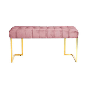 Hocker samtiger Stoffbezug Zierknopf - Steppung & Edelstahlgestell – Rarity 225 | Kayoom - Esszett Luxury | Stilvolles Wohnen mit Charakter