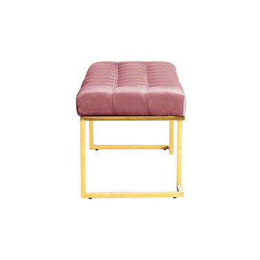 Hocker samtiger Stoffbezug Zierknopf - Steppung & Edelstahlgestell – Rarity 225 | Kayoom - Esszett Luxury | Stilvolles Wohnen mit Charakter