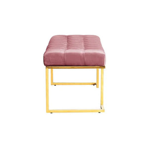 Hocker samtiger Stoffbezug Zierknopf - Steppung & Edelstahlgestell – Rarity 225 | Kayoom - Esszett Luxury | Stilvolles Wohnen mit Charakter