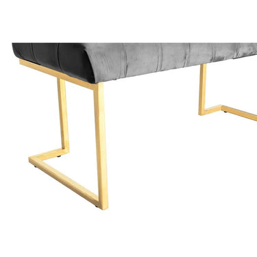 Hocker samtiger Polyesterbezug Zierknopf - Steppung & goldenes Edelstahlgestell – Rarity 225 | Kayoom - Esszett Luxury | Stilvolles Wohnen mit Charakter