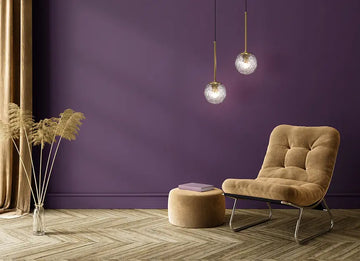 Pendant lamp with transparent moiré glass sphere and brass finish in modern design – Ligero | Maytoni