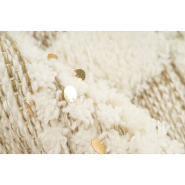 Teppich – Creme Khaki Wolle, Weiche Struktur, Edles Design, 150 cm - Bohist 425 | Kayoom