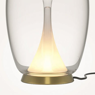 Tischleuchte Doppelschirm - Glas Transparent & Satiniertes Goldgestell – Splash | Maytoni - Esszett Luxury | Stilvolles Wohnen mit Charakter
