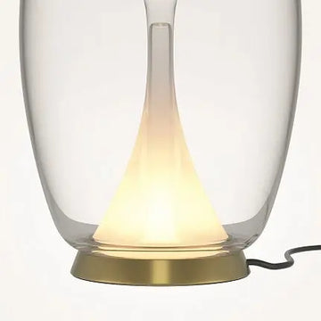 Table Lamp Double Shade Clear Glass & Frosted Gold Frame – Splash | Maytoni
