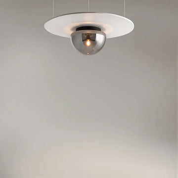 Ceiling Light Black Finish & Decorative Glass Shade - Glassy | Maytoni