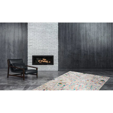 Teppich – Elfenbein Ton, Echtes Leder, Metallfolie 150 cm - Rocket 310 | Kayoom