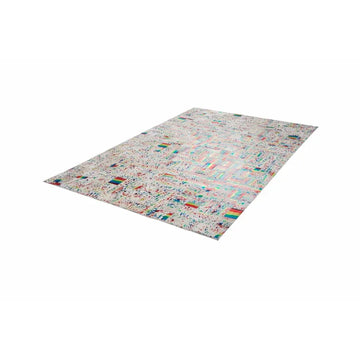 Teppich – Elfenbein Ton, Echtes Leder, Metallfolie 150 cm - Rocket 310 | Kayoom