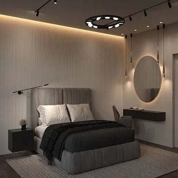 Pendant Light with Matte Black Aluminum Frame & Integrated LED – Fad | Maytoni
