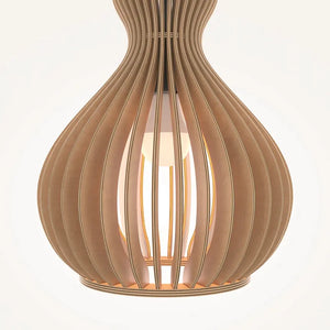 Pendant Lamp Black Metal & Wood Modern Design & Integrated LED – Roots | Maytoni