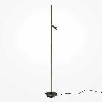 Floor Lamp Metal Frame Crystal Shades & Chrome Finish - Thin | Maytoni