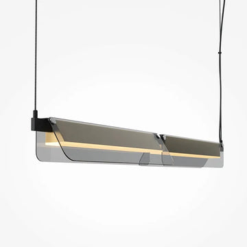 Pendelleuchte – Schwarzes Aluminium, Rauchglas, 20 W LED, Länge 93 cm - Flat | Maytoni