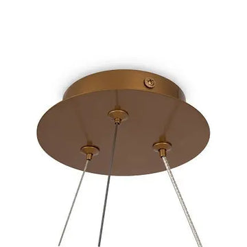 Pendant Lamp Gold-coloured Metal Frame 4 Amber Glass Ovals 4×E14 40W – Balance | Maytoni