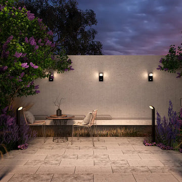 Landscape Luminaires Graphite-Aluminum & White Acrylic Diffuser – O446FL-L7GF3K | Maytoni