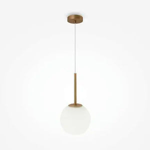 Pendant Lamp Modern Gold Metal Matt White Glass LED 40W – Basic Form | Maytoni