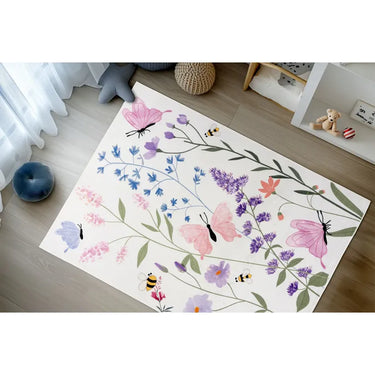 Teppich – Fröhliches Kindermotiv, Weicher Kurzflor, Farbenfrohes Design, 6 mm - Wonder 134 | Kayoom