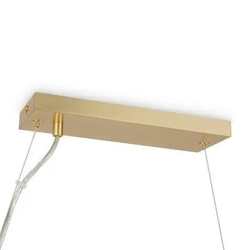 Pendant lamp with matt gold metal frame and white glass in a modern design – Dallas | Maytoni