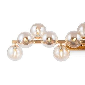 Wall lamp with gold-colored frame and amber glass shades – Dallas | Maytoni