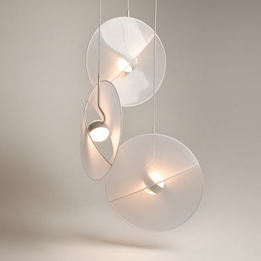 Pendant Light White Textile Modern Design & Integrated LED – Reflex | Maytoni