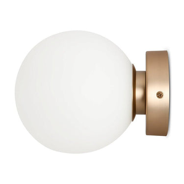 Wandleuchte Gold, Metallrahmen, mattweißer Glasschirm – Basic form | Maytoni - Esszett Luxury | Stilvolles Wohnen mit Charakter