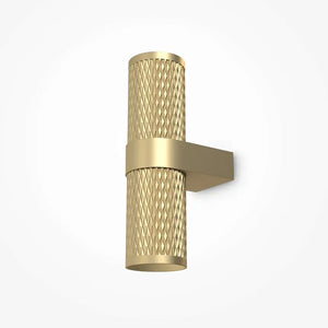 Wandleuchte – Mattgoldenes Aluminium, 2× GU10 Fassung, 10 W Leistung - Focus Design | Maytoni