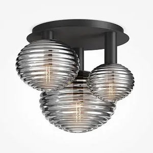 Ceiling light with black metal frame, 3×E14 sockets and 40 W – Reels | Maytoni