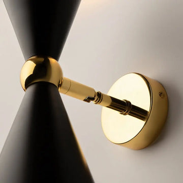 Wall Lamp with Gold Finish and Black Metal Shades – Vesper | Maytoni