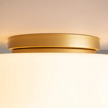 Ceiling Light Golden Finish & Decorative Glass Shade - Glassy | Maytoni