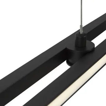 Pendant Light Minimalist Design Black Metal Linear Design & Integrated LED – Halo | Maytoni