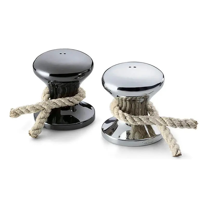 Salt & Pepper Shaker aus Edelstahl maritimes Poller-Design Tau-Element – Hamburger Streuer | Philippi
