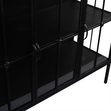 Iron and Glass Cabinet, Low, with Four Doors – Cave | PTMD