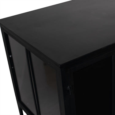 Iron and Glass Cabinet, Low, with Four Doors – Cave | PTMD