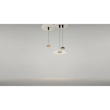 Pendelleuchte Weißes & goldenes ringförmiges Aluminiumgehäuse Integrierte LED & Modernes Design – El | Maytoni - Esszett Luxury | Stilvolles Wohnen mit Charakter